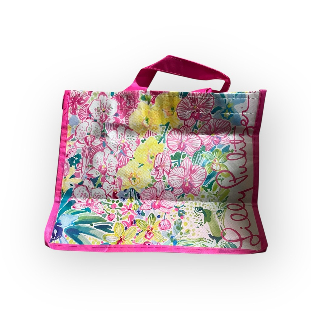 EUC Women's Lilly Pulitzer One Size Pink Multi-color Floral Tote Bag